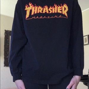 black long sleeve thrasher shirt